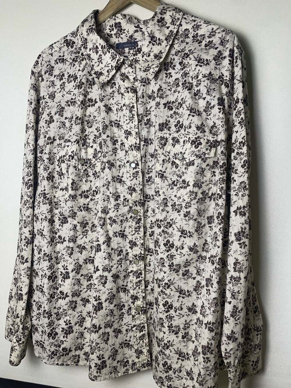 New Liz Claiborne Floral Western Snap Button Down Shirt 3X